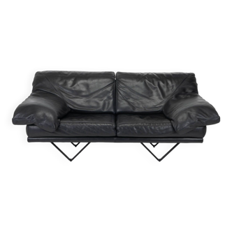 Leather vintage sofa by Durlet, Belgium 1980s
