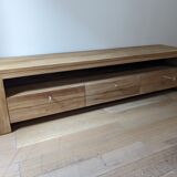 Solid teak TV stand, Minimalys by Tikamoon, 170 cm