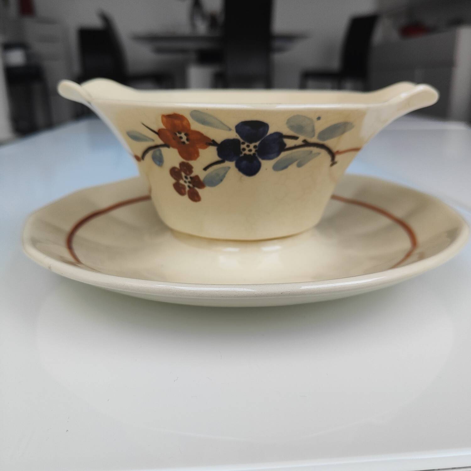 Sarreguemines sauce boat