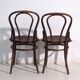 Pair of antique bentwood chairs in Thonet style – Central Europe, circa 1900