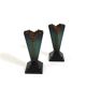 Art Deco Danish Mortuary Vases  Enamelled Iron, 1920s