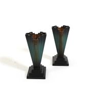 Vases mortuaires danois Art Déco en fer émaillé, années 1920