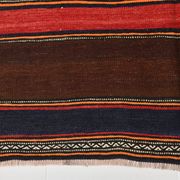 4x8 Brown & Blue Turkish Vintage Kilim Rug 139x245Cm SK 2314