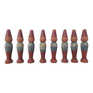 Old wooden bowling game