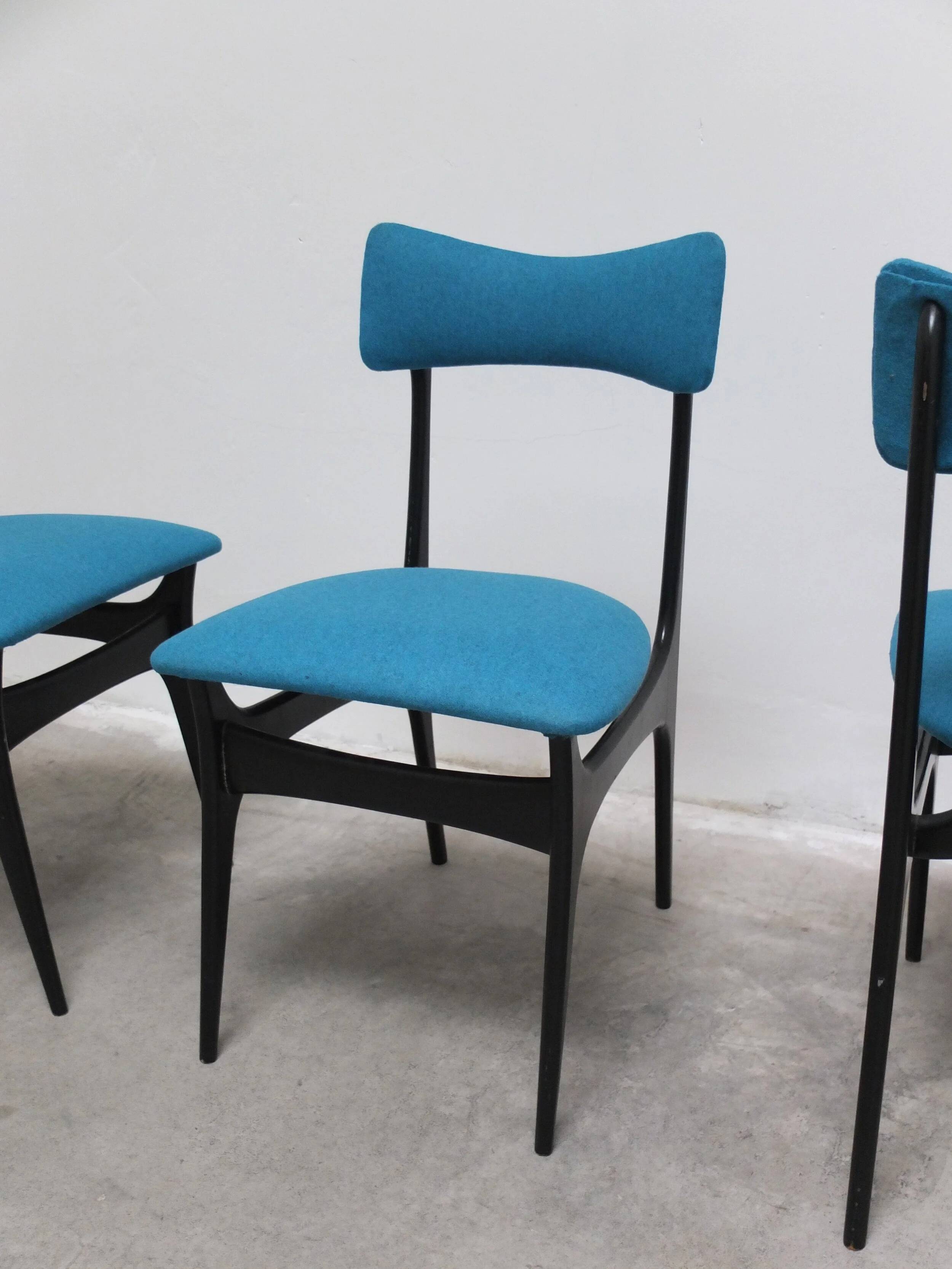 Set of 4 'S3' dining chairs by Alfred Hendrickx for Belform, 1950s