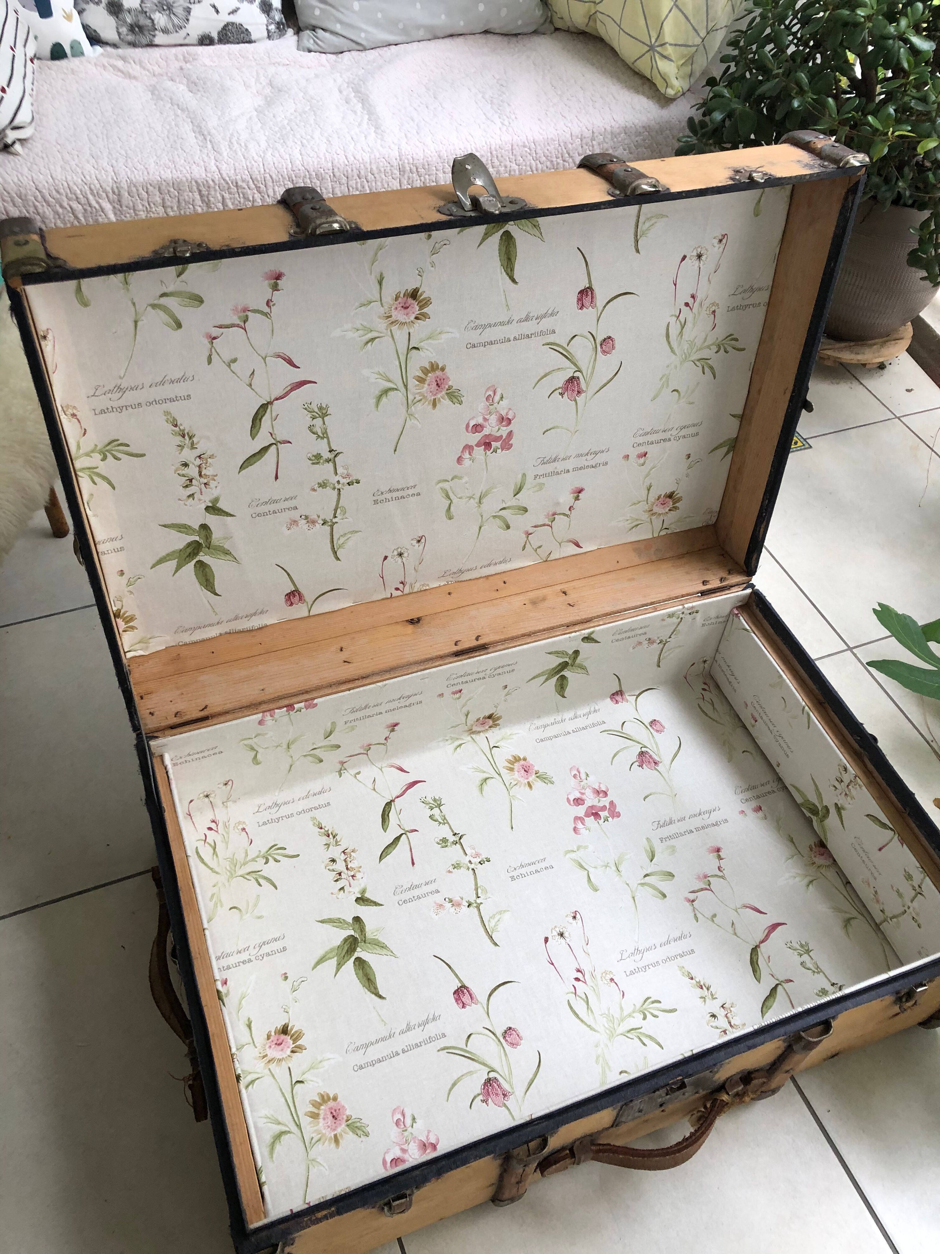 Renovated old travel trunk
