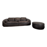 1980s Italian Giovanni Sforza Sofa and Ottoman