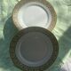 6 plates in limoges porcelain pattern old floral frieze