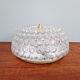 Large honeycomb glass ceiling light and brass, Glasshütte Limburg, 1970
