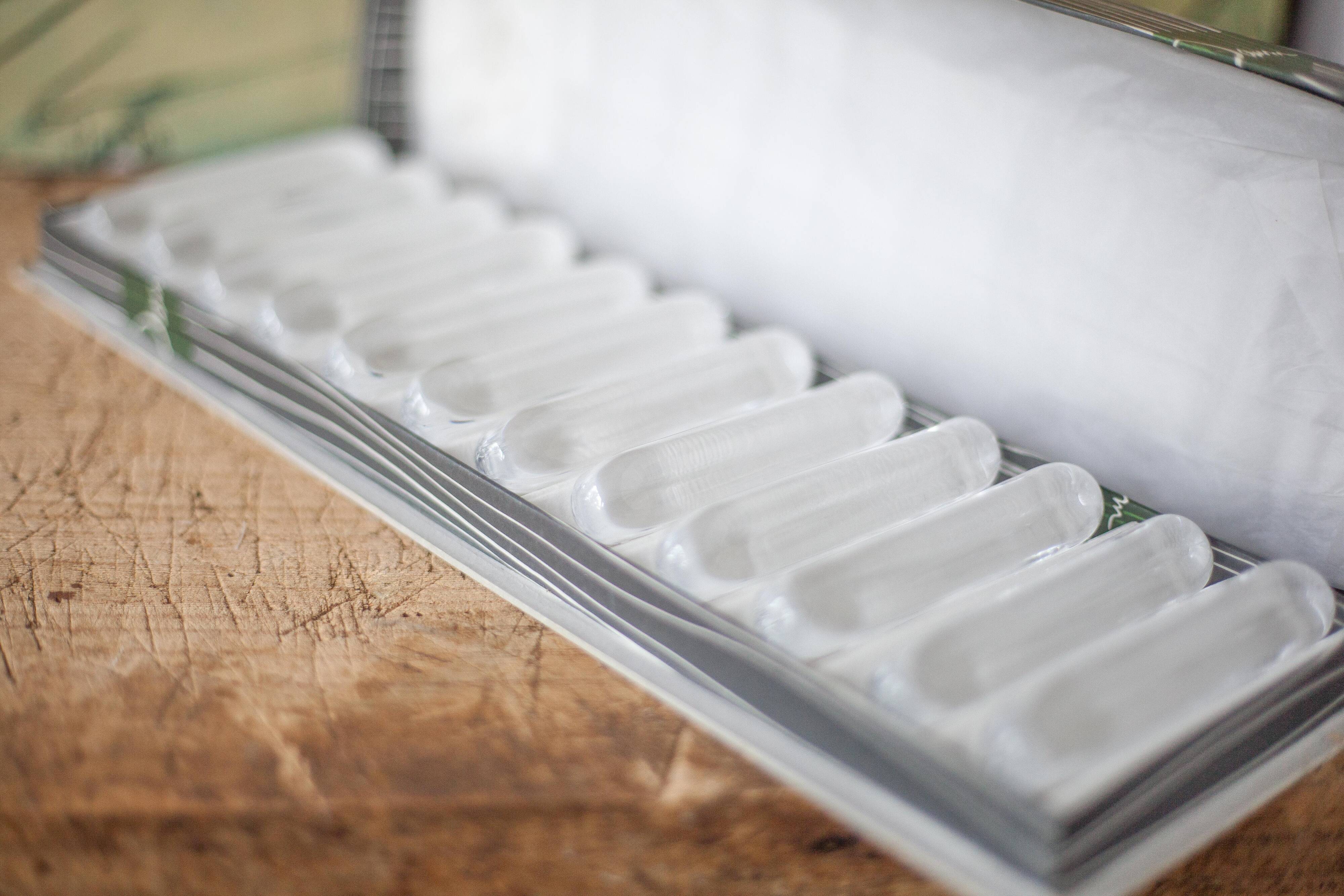 vintage knife holder X 12, Daum Cristal France knife rest, vintage signed cutlery holder