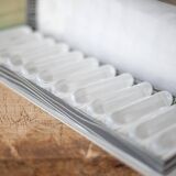 vintage knife holder X 12, Daum Cristal France knife rest, vintage signed cutlery holder