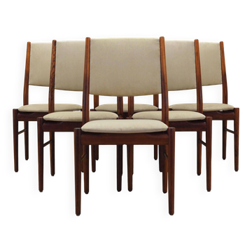Set of six mahogany chairs, Danish design, 1970s, manufacturer: Skovby Møbe