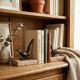 Art Deco bookends with birds – patinated metal and pink marble