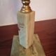 Foot lamp bedside desk onyx brass 1950 60