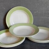 Eight earthenware plates from salins 50s