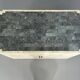 Vintage stone and brass marquetry sideboard, 1980s
