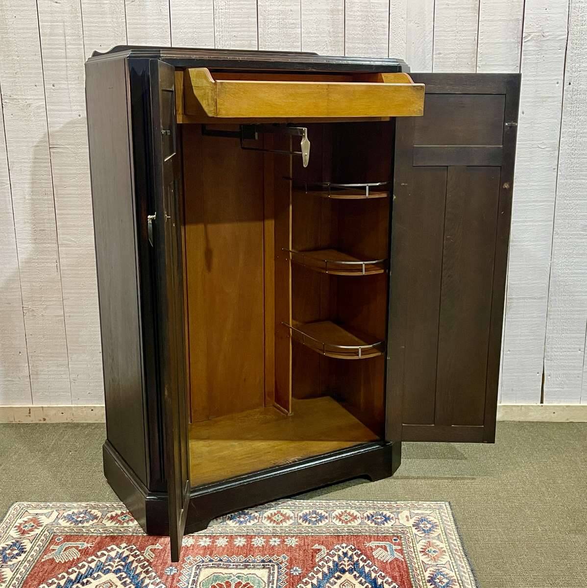 1930s English oak student wardrobe