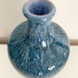 Glazed stoneware bottle vase signed Paturel