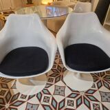 2 Rudi Bonzanini tulip armchairs