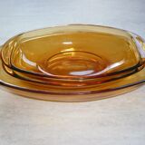 Ensemble de 3 ramequins en verre ambré vereco