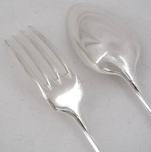 Christofle Baguette Fidélio antique 12 place settings + ladle, 25 pieces silver-plated metal