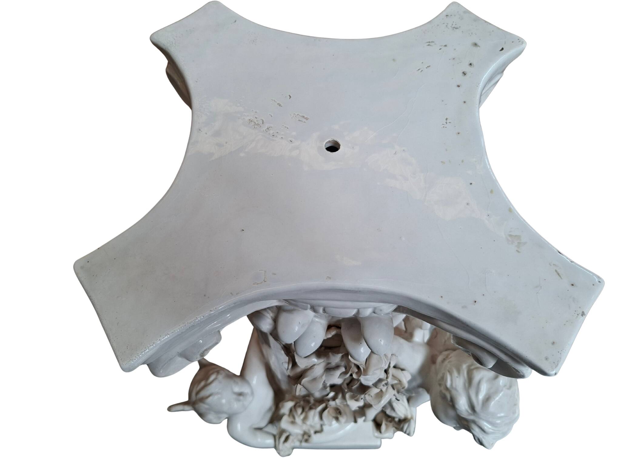 Elegante Colonna con Angeli in Ceramica – Stile Neo-Barocco (Anni '80)