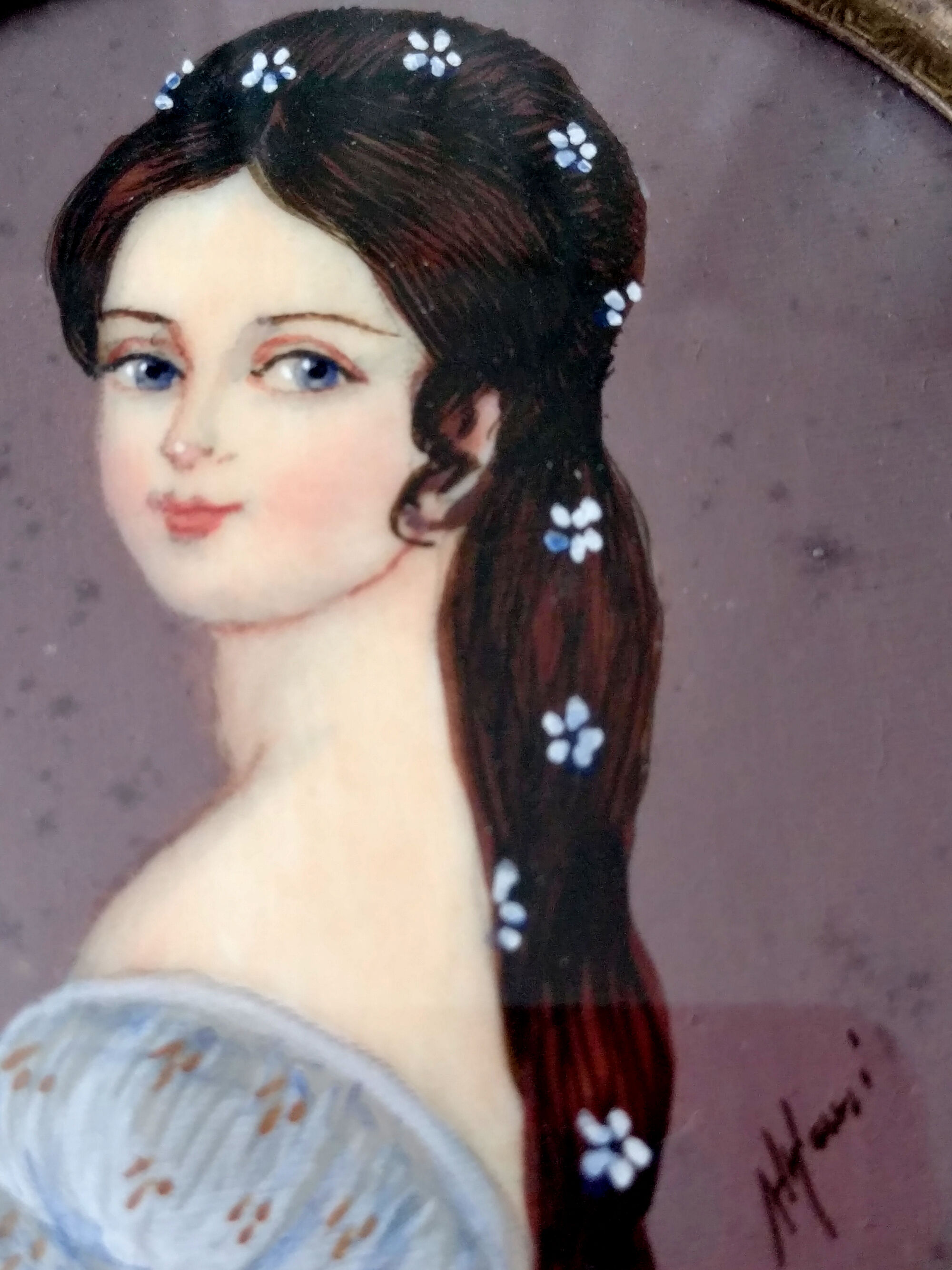 Portrait miniature impératrice Elizabeth