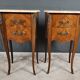 Pair of bedside tables in rosewood marquetry, Louis XV style – 2nd half of the 20th century