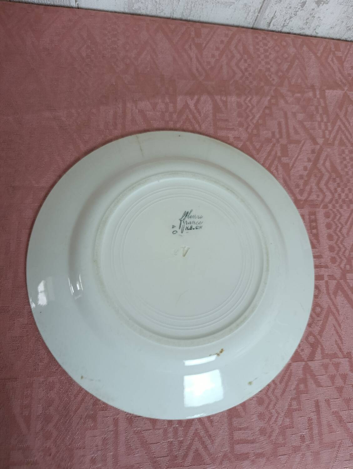 Assiette fleuri HBCM France