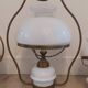 Lots of 1950s copper/ brass suspensions and wall lights with shades.