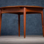 Round Teak Dining Table with Butterfly Extension by Svend Aage Madsen for K. Knudsen, 1960s