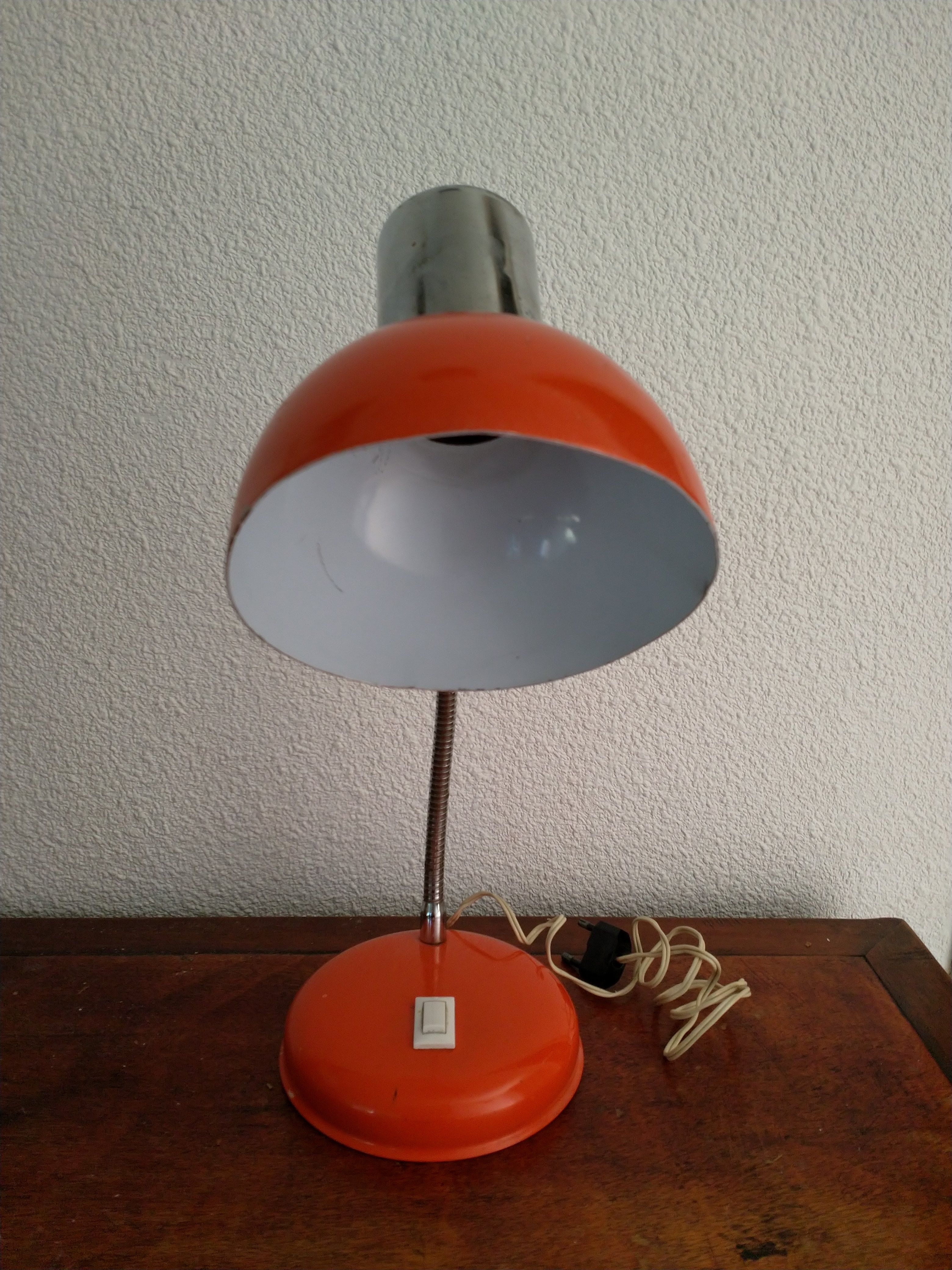 Lampe de bureau, vintage, rouge