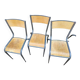 Six Mullca 510 school chairs with tapered legs