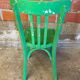 Chaise Bistrot Ancienne Style BAUMANN Bois Tourné Vert Vintage
