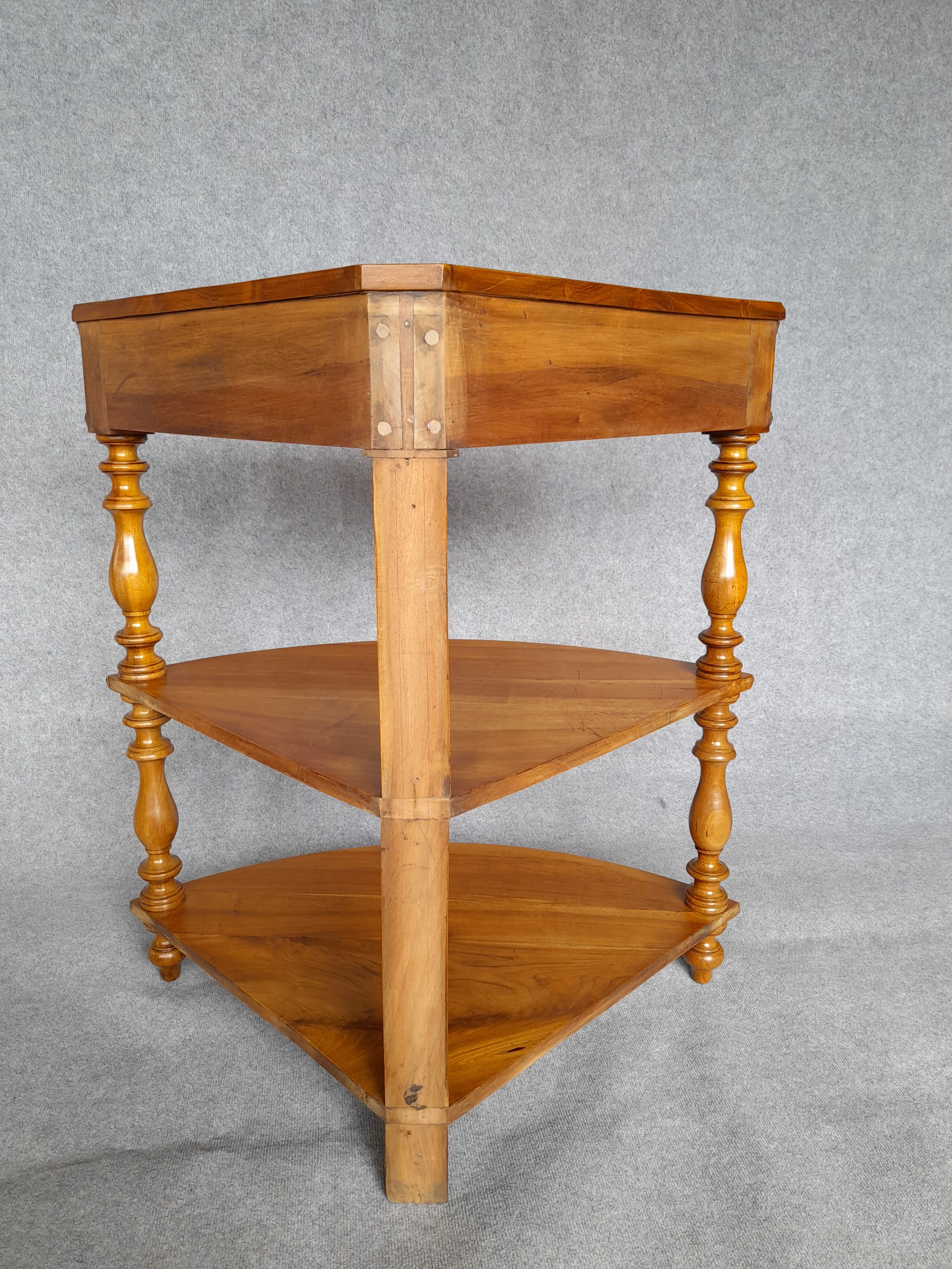 Mid-19th century walnut corner cabinet