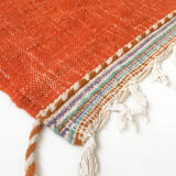 Tapis berbère Kilim écru à aplats colorés 305x190cm