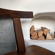 Pair of brutalist elm chairs