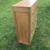 Solid oak chest of drawers