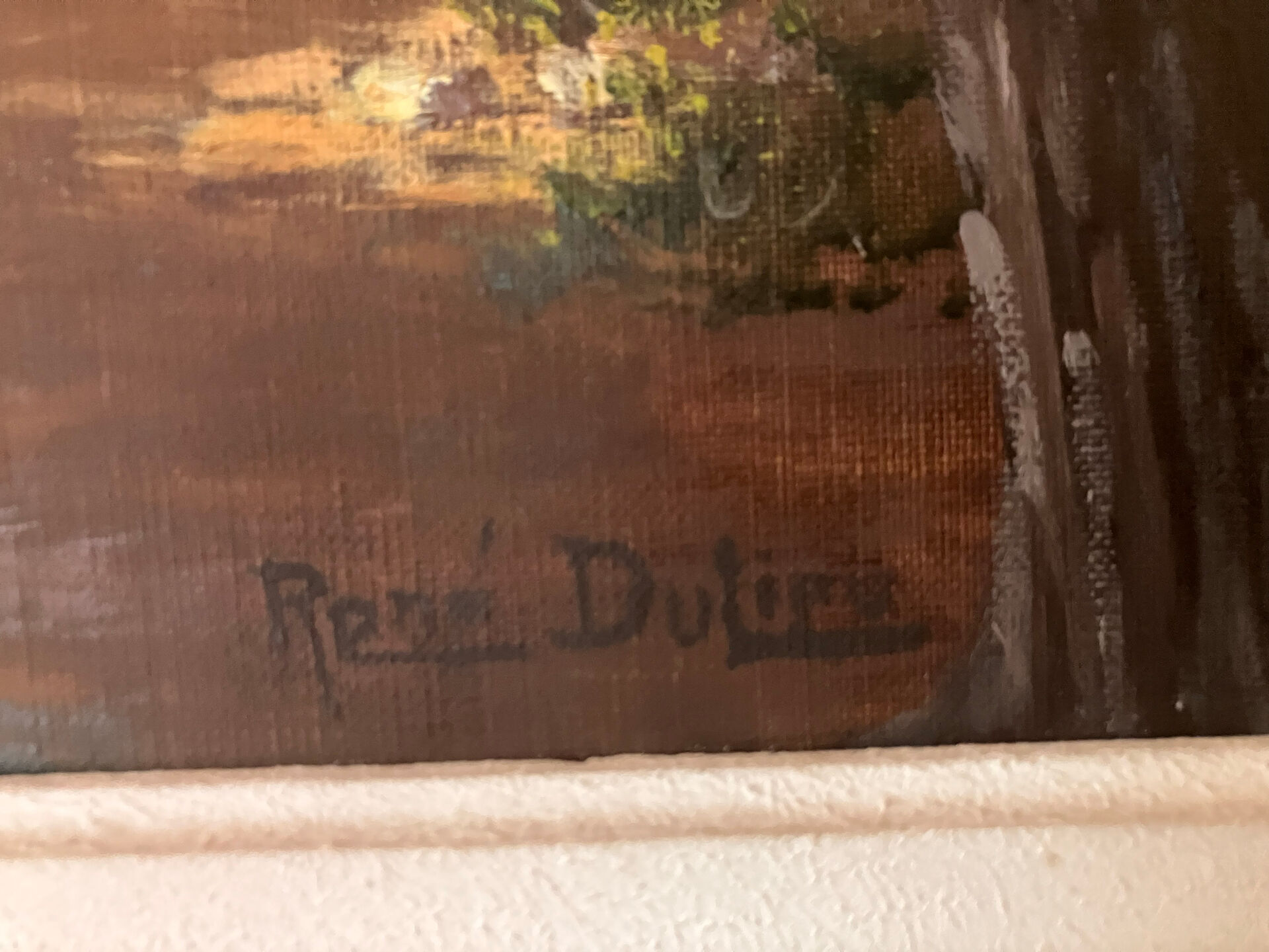 painting signed René Dulieu - shore of Var