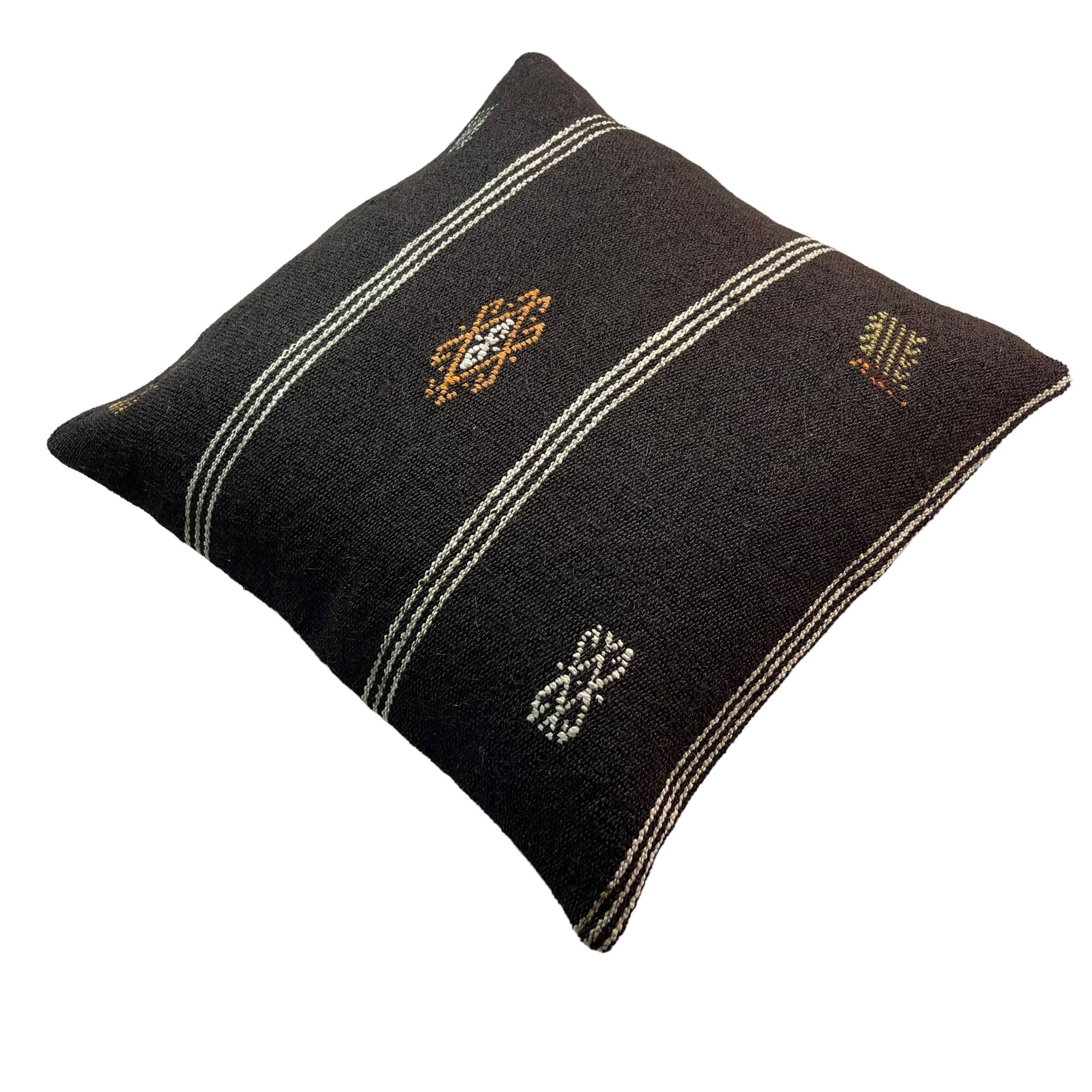 Vintage turkish kilim cushion cover , 55 x 55 cm