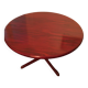Round rosewood table with central leg, Scandinavian design møllers møbelfabrik