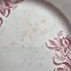 Round antique Saint-Amandoise plate – Iris model – Earthenware