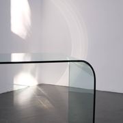 Glass writing desk by Fiam