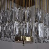 Venini ceiling lamp, cut glass, Italy, 1970