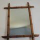 French mercury mirror / faux bamboo / 19th century / carved wood