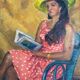 Portrait de femme signé de 1967