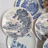 Vintage blue dinner plates