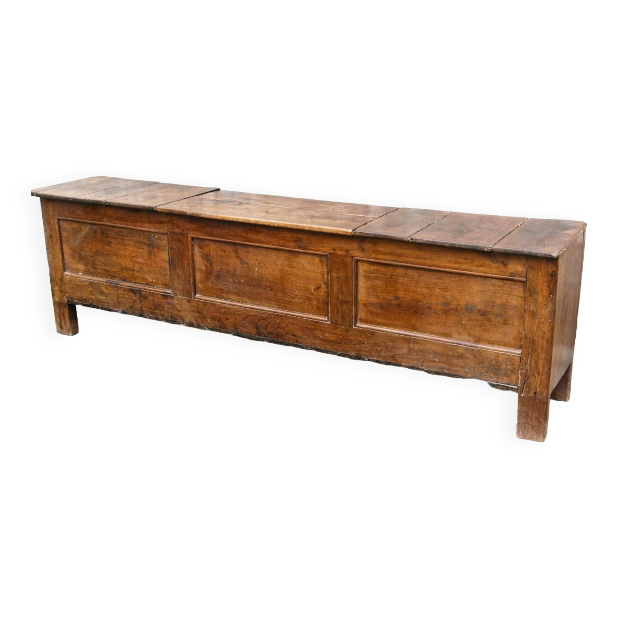 Wooden chest bench, 18th century