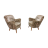 Pair of armchairs flower 50s