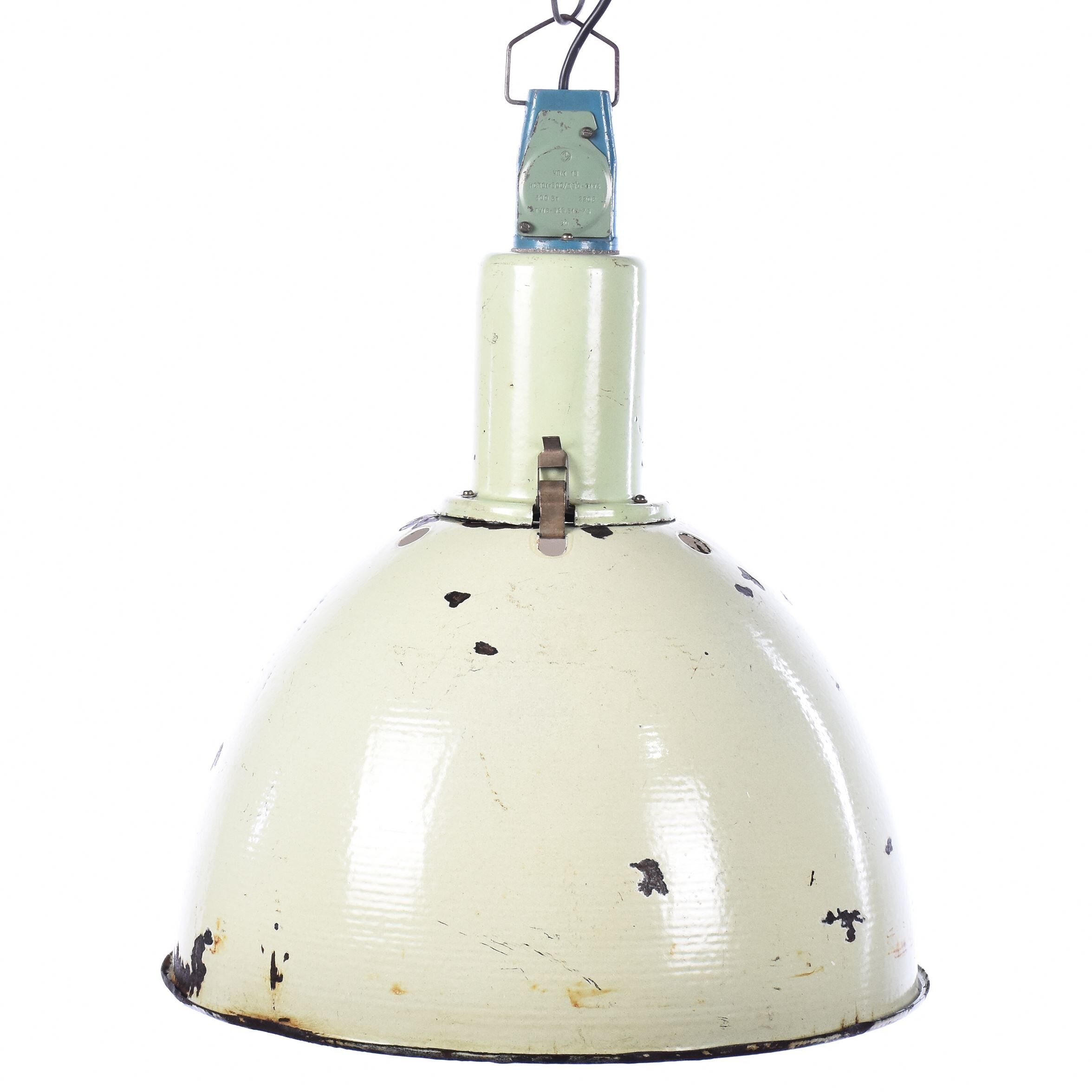 Enamel pendant lamp green